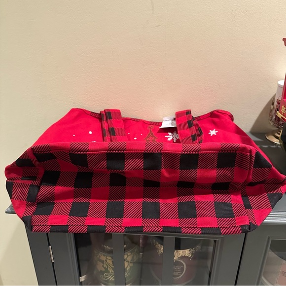 Disney Parks Red and Black Checkered Tote Mickey & Minnie - Picture 4 of 4